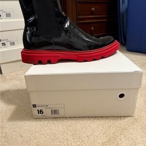 Sleek Black and Red Men's Boots